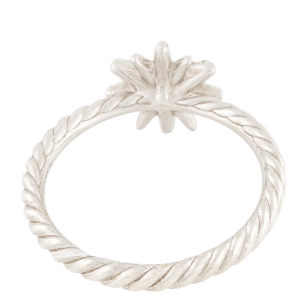 DAVID YURMAN DIAMOND STERLING SILVER STARBURST COCKTAIL RING - Picture 8 of 9